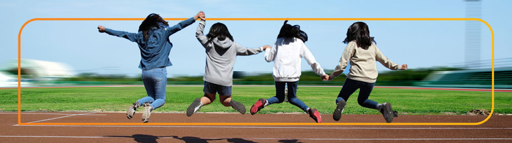 photo of children jumping