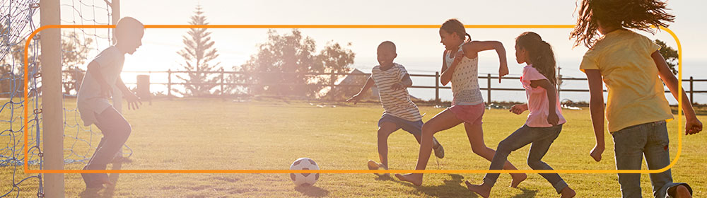 YMCA Photo with Kids playing ball